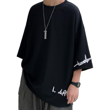 [Culeevp] 夏服 メンズ tシャツ メンズ 半袖 七分袖 大きいサイズ 無地 速乾性 柔らかい 軽い ファッション 服 メンズ