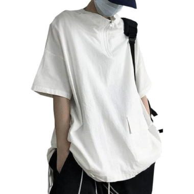 ネコラメンズ パーカー M-4XL 夏 春 半袖 プルオーバー Tシャツ トップス フーディー 無地 薄手